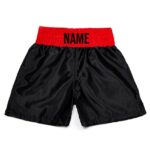 Red Black Satin Boxing Short