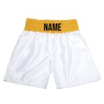 Gold/White Satin Boxing Short